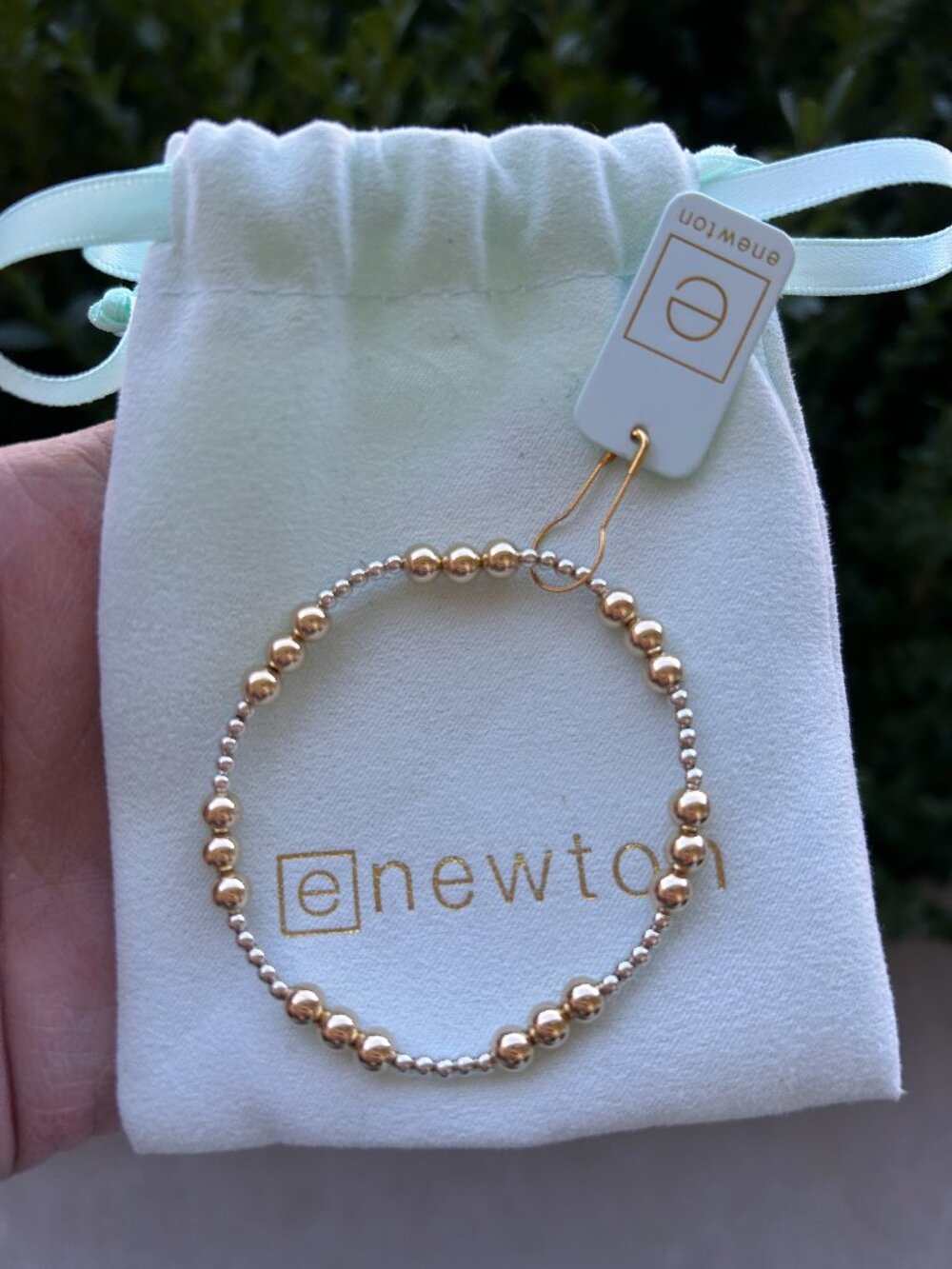 NWT Enewton Classic Joy 5mm Mixed Metal Beaded Stretch Bracelet